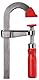 Bessey Tools LMU2.004 10,2 cm leichte U-förmige Klemme, Stahl mit rotem Holzgriff, 10,2 cm