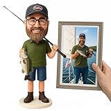 BobbleMy Custom Bobblehead, 6/7/8 inch Personalized Customized Bobbleheads Customization Dolls Figure Handmade Sculpture Gifts Based on Your Photos for Boyfriend, Husband, Friends(A Fisherman)