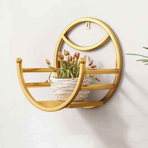 Crown Iron Wall Mounted Hanging Planter for Balcony Pot Stand Hanging Plant Flower Pot Stand Holder (Golden) (B0CTB3V5N1) Amazon Price History, Amazon Price Tracker