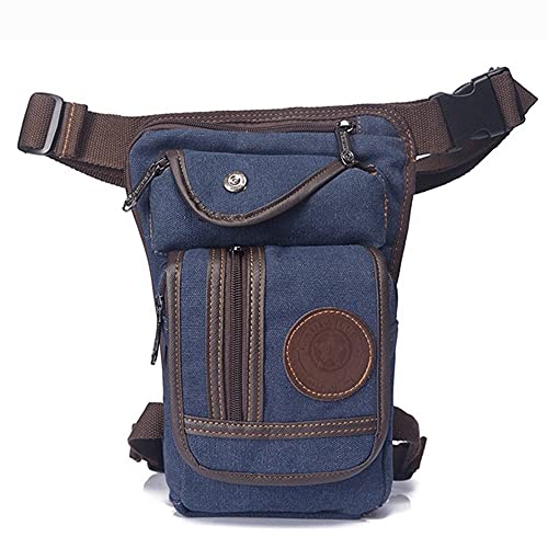 Sacoche moto homme toile pour éviter les poches pleines sac bleu