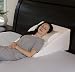 InteVision Foam Bed Wedge Pillow (25" x 25" x 12") + Headrest Pillow in ONE Package - 2" Memory Foam Top - 100% Egyptian Cotton Cover - Helps Relief from Acid Reflux, Post Surgery, Snoring