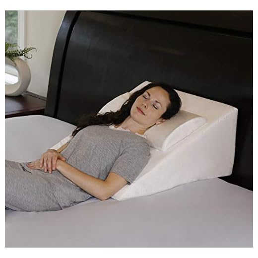 InteVision Foam Bed Wedge Pillow (25" x 25" x 12") + Headrest Pillow in ONE Package - 2" Memory Foam Top - 100% Egyptian Cotton Cover - Helps Relief from Acid Reflux, Post Surgery, Snoring