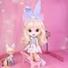 YEARGER Blythe Bambola 1/6 BJD Bambola,19 Ball Bambola Congiunta DIY Giocattolo+ 4 Colori Occhi + 9 Paia di Mani + Parrucca + Trucco + Vestiti
