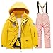 Betadog Kids Girls Boys Snow Suits 2 Piece Snowsuits Winter Warm Outdoor Ski Suits Windproof Snowboard Jumpsuits (Pink, 5-6 Years)