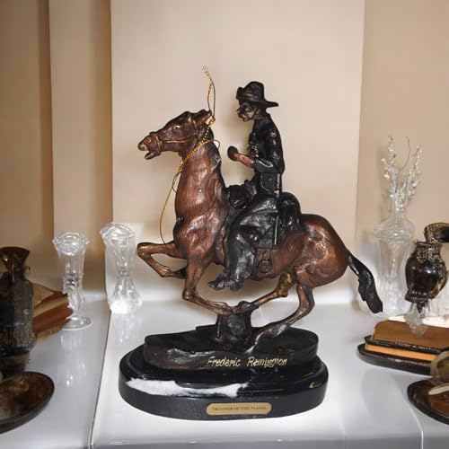 Estatua de bronce NIFAO Trooper of the Plains con base de mármol miniatura 2