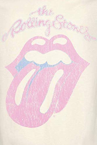 The Rolling Stones Amplified Collection – Washed Out Tongue Homme T-Shirt Manches Courtes Blanc cassé M - Les Beatles, Paul McCartney, John Lennon, RIngo Starr, George Harrison The Rolling Stones Amplified Collection - Washed Out Tongue Homme T-Shirt Manches Courtes Blanc cassé M – Image 4