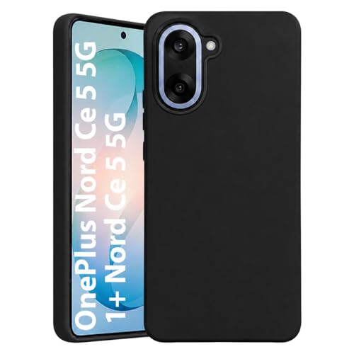 Image of LIRAMARK Liquid Silicone Soft Back Cover Case for OnePlus Nord CE 5 5G| Soft Micro-Fibre Lining Inside | Camera Protection Bump (Black)