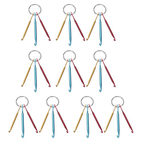 Mini crochets en aluminium uxcell pour débutants : l'outil de tissage idéal sur porte-clés