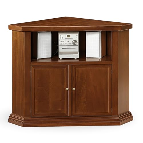 Mar.c.a. Design - Mobile Porta TV Angolare 2 Ante 1 Vano in Legno 72x63x80 cm - Mobile Arte Povera Soggiorno Made in Italy