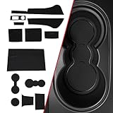 CupHolderHero fits VW Jetta Accessories 2011-2018 Premium Custom Interior Non Slip Anti Dust Cup Holder Inserts, Center Console Liner Mats, Door Pocket Liners 16-pc Set (Black Trim)