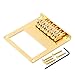 LYWS 6 Roller Saddle 6 String Humbucker Guitar Bridge for Tele Telecaster Guitar (Gold)