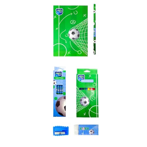 Kit Papelaria Presenteavel Artistico Futebol 27 Pcs - FOFY