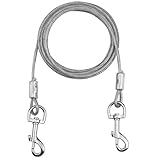 NATUCE 10ft (3 Meter) Tie Out Cables für Hunde, Tie-Out Leinen für Hunde, Haustier Tie Out Cables bis 176lbs, für Kleine Mittlere oder Große Hunde (Weiß)