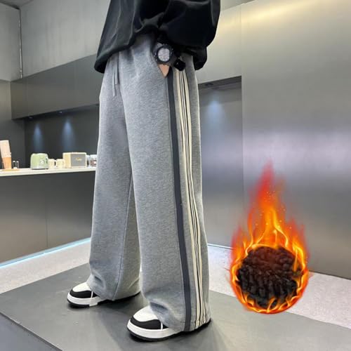 Boys Active Joggers Elastic Sweatpants Fleece Warm Pants Comfortable Drawstring Casual Athletic Bottoms for Kids3