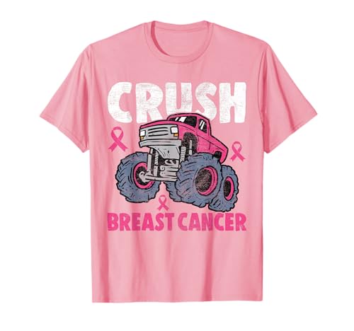 Camión monstruo de concienciación sobre el cáncer de mama para niños y niñas Camiseta