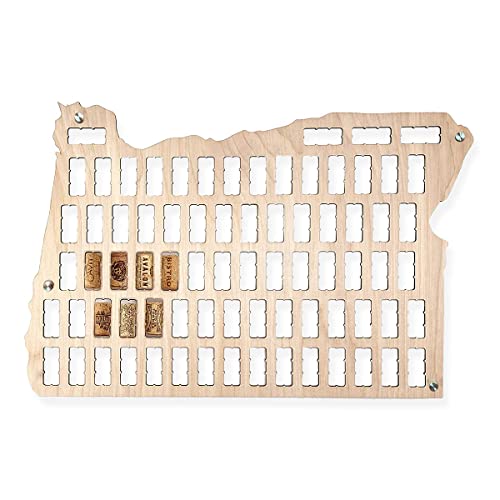 Wooden Shoe Designs Oregon Wine Cork Map, Tan