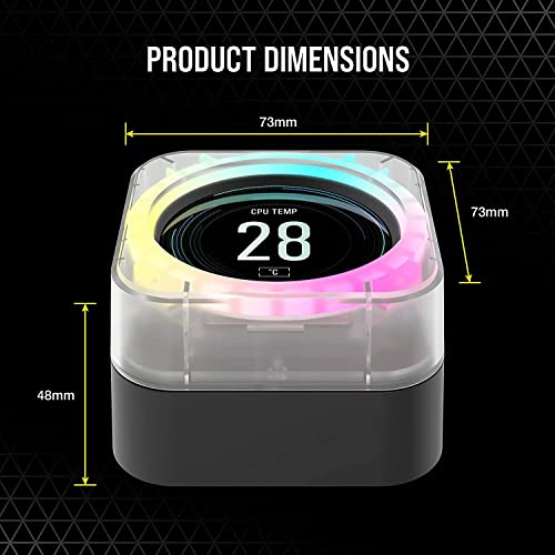 Corsair Elite LCD Upgrade Kit -Ice- CPU Water Cooling Cooler Upgrade Dedicated Screen Kit Ice CW-9060067-WW Ice (Clear)