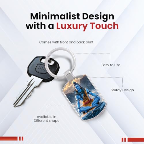 Image of Stylish Metal Keychains with Permanent Glossy Print - Inspirational Quotes & Spiritual Designs - Perfect Key chains for loved ones, Personal Use, Gifts & Return Gifts