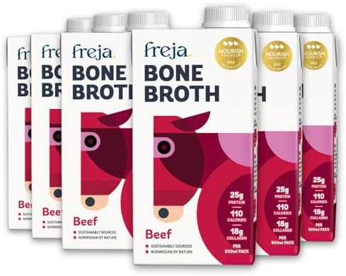 Beef Bone Broth 6 x 500ml Grass-Fed Beef Bone Broth Cartons