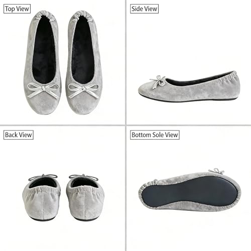 Image of Women's Foldable Ballet Flats - Portable Flat Shoes for Travel and Wedding that Fit in Your Purse