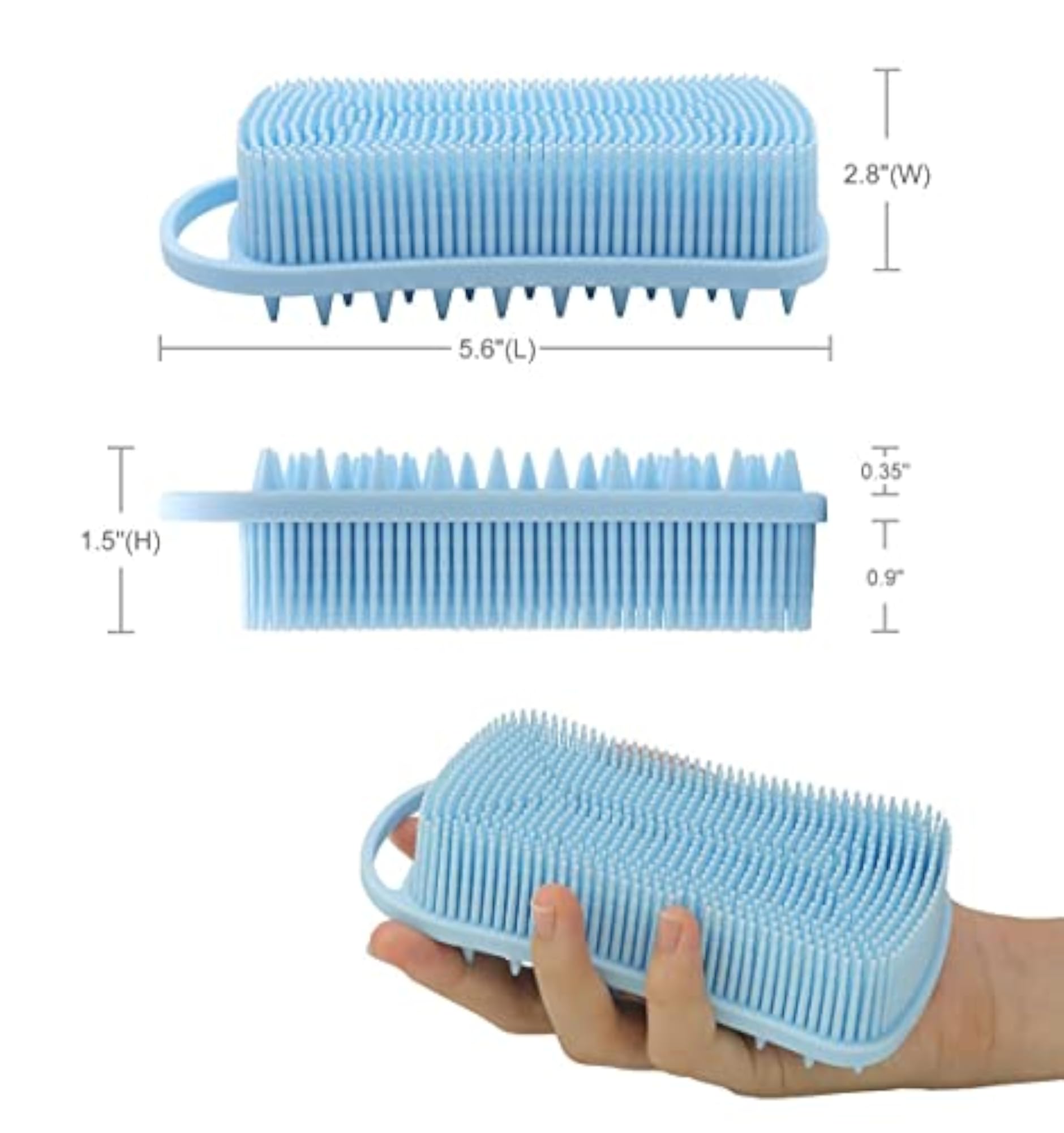 2-in-1 Silicone Body Scrubber & Scalp Massager for Shower