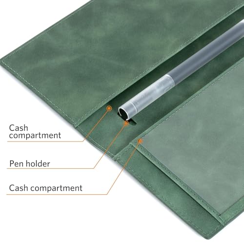 Image of CoBak Checkbook Cover for Women & Men - PU Leather Case with RFID Blocking | Classic Design Check Book Holder for Personal and Business