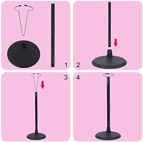 ZITA ELEMENT 2PCS Black Adjustable Doll Stand for 18 inch doll and Baby Dolls Display Holder