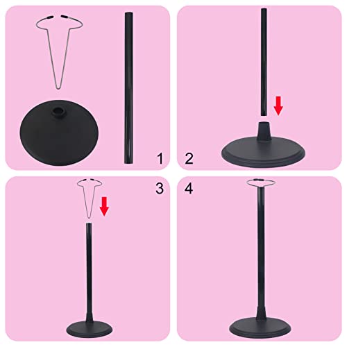 Zita Element 2 Pcs Adjustable Doll Stand Holders Base For 14 Inch -18 Inch Doll Accessories - Black #TOP1