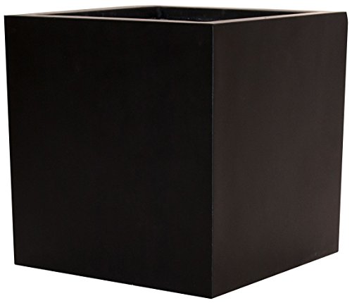 Pflanzkübel, Blumenkübel Fiberglas quadratisch 80x80x80cm elegant...