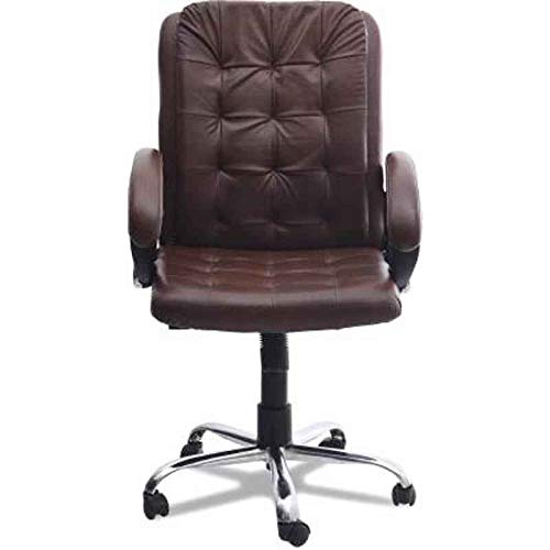 Buy Chair Garage Mid Brown Leatherette Executive Office Chairs Ergonomic Chair with Advanced