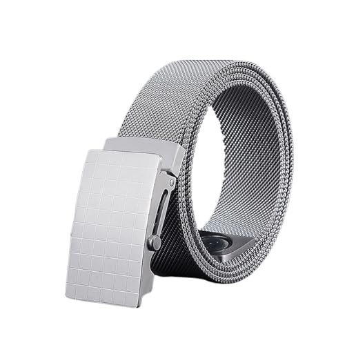 Ratchet Belts for Men Stainless Steel,No Leather Metal Braided Magnetic Belt with Roller Buckle