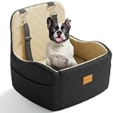 Dog Car Seat for Small/Medium Dogs Under 35lbs, Detachable & Washable Elevated Pet...