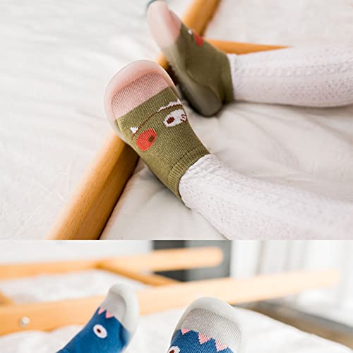 Alvinlite Baby First-Walking Shoes Baby Sock Shoes Toddler Cartoon Soft Non Slip Floor Slipper for Boys Girls, Breathable Lightweight(20/21 12.5cm) Pink4