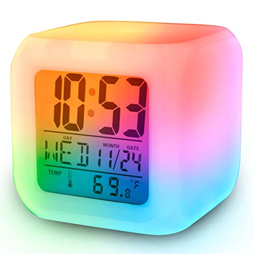 FlashingBlinkyLights Light Up Color Change LED Digital Alarm Clock