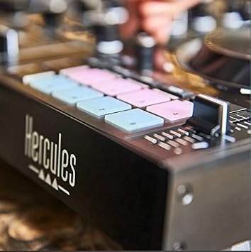 Hercules DJControl Inpulse 500 Professional DJ Controller Studio Bundle with 3.5 Powered Monitors, DJ Headphones, RCA/TRS Cables & DJ Software Complete Laptop DJ Mixing & Performance Kit