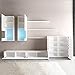 SelectionHome - Mueble Comedor Moderno, salón con Luces Leds, Acabado en Blanco...