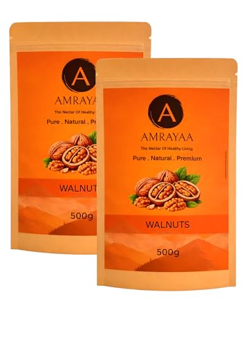 Image of AMRAYAA Walnut Kernels (Akhrot Giri) 500g Pack of 2 | Walnut 1 kg without shell | Grade 2 Pc Premium Fresh & Crunchy Walnuts | Natural Dry Fruits Rich in Omega 3