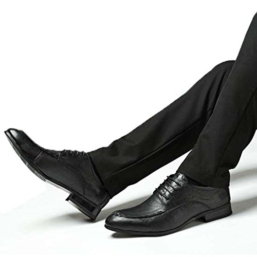 Chaussures en cuir pour homme WENJHEN marron foncé idéales pour le bureau en 44.5 - 6