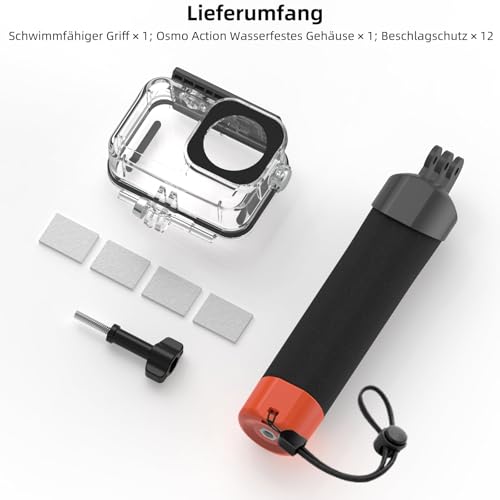 Osmo Action Tauch-Zubehör Set (Schwimmender Handgriff & Wasserfestes Gehäuse), kompatibel mit DJI Osmo Action 5 Pro,Osmo Action 4,Osmo Action 3 - Unterwasser Zubehör für DJI Action 5 Pro/4/3