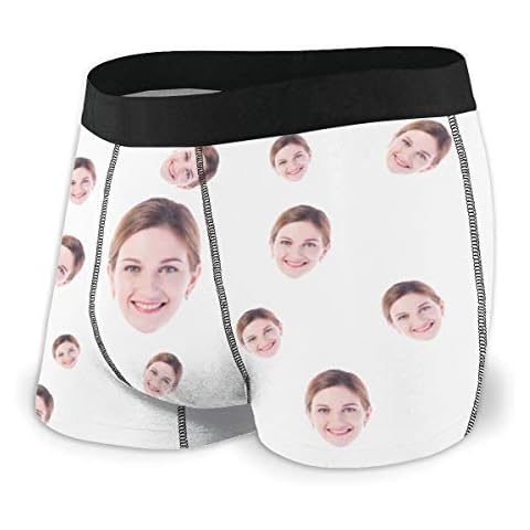 xHxttL Custom Face Boxers, Personalised Funny Face Boxers Personalized Photo Multi Girlfriend Face Printed Photo Boxer Briefs Shorts Novelty Briefs Underpants Gift for Men Cover