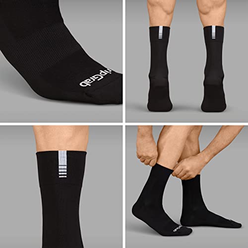 Image of GripGrab Lightweight SL Summer Cycling Socks - 2 Lengths, Road & Gravel | Breathable Coolmax mesh, stretch arch support, short ~3.5 in or tall ~6 in cuff - road, MTB, gravel & indoor biking