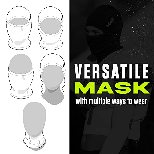 We Ball Sports Adult Ski Mask, Hyperwarm Hood Balaclava | Full Face, Lightweight, Windproof & Moisture Wicking (White) #TOP6
