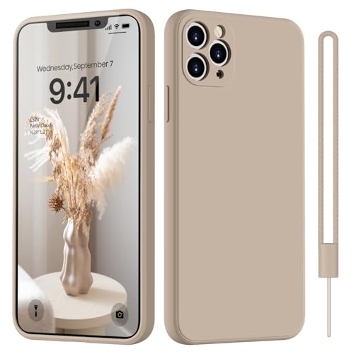 HGH für iPhone 11 Pro Hülle Silikon Case Ultra Dünn Slim mit Microfiber Kratzfeste Rundumschutz Case Schutzhülle Hülle für iPhone 11 Pro 5.8 Khaki