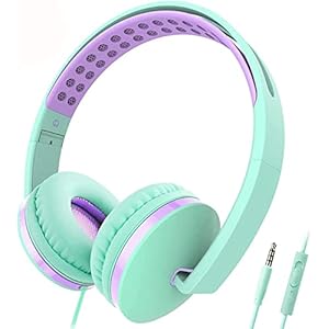 Kinder Kopfhörer, Kabel kopfhörer für Kinder Leicht kopfhörer mit Laustärkebegrenzung, HD Stereokopfhörer, Eingebautes…
