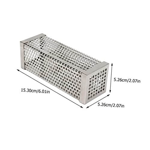 TOYANDONA Tubo Ahumador De Pellet para Barbacoa Acero Inoxidable 304 6 Pulgadas Cuadrado Uso Exterior Compatible Parrillas Eléctricas, Gas y Pellets, Accesorio Ahumador para Carne y Pescado - imagen 2
