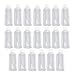 Bettomshin 20Pcs 60ml PE Plastic(Food Grade) Bottles with Lids, Lab Thin Mouth Reagent Bottle Liquid/Solid Sample Storage Container White Transparent