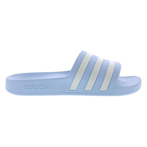adidas adidas Adilette Aqua Slide Womens Shoes Size 7, Color: Glow Blue/Zero Metallic/Zero Metallic