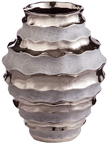 CERTRE Jarrón Anfora Mirror 24 cm diámetro x 30 cm altura de cerámica