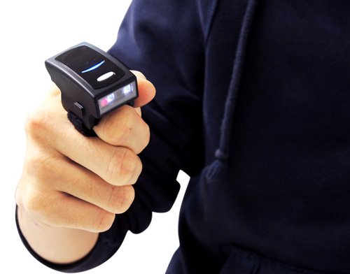 Arkscan AS500 Wireless Ring Mini Barcode Scanner 1D Reader for iPad, iPhone, Android, Tablet, Windows, PC, Mac and Computer Device with Bluetooth, or Standalone as Data Collector