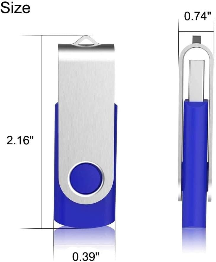 Generic 32GB Flash Drive 10 Pack Bulk USB Flash Drives, USB2.0 Thumb Drive USB Stick for Data Storage Backup, Jump Drive Pen Drive Zip Drive Memory Stick with Indicator(10Pack Blue, 32GB)